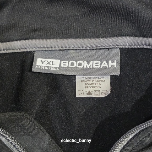 Boombah Kids YXL Black Quarter Zip Pullover DE Pitchfork Logo Performance Top - Picture 2 of 9